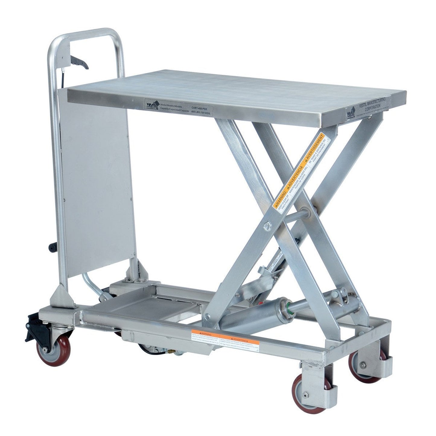 Partially Stainless Steel Lift Cart